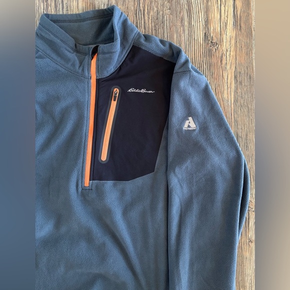 Eddie Bauer First Ascent Quarter Zip Fleece Pullover Jacket Mens XL Gray Hiking - Picture 6 of 11